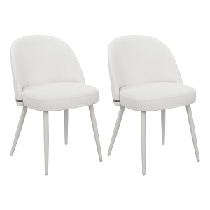 NicBex Dining Chairs Set of 2 Side Chair Upholstered Chair Metal Leg without Armrest, Fabric Accent for Kitchen, Bedroom - 1 of 4
