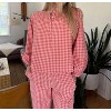 Women's Ismery Gingham Cotton Buttoned Top - FRNCH - 2 of 4