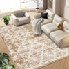 Vintage Rug Floral Area Rugs Thin Boho Geometric Print Distressed Rugs for Kitchen Low Pile Washable - 3 of 4