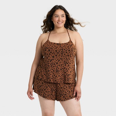 Women's Cloud Knit Tank Top and Shorts Pajama Set - Auden™