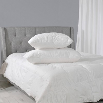 Jumbo White Cotton Hypoallergenic Down Wrap Pillow