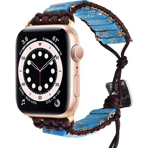 Worryfree Gadgets Handmade Band with Natural Stone for Apple Watch 38/40/41mm, 42/44/45mm iWatch Band Series 8 7 6 SE 5 4 3 2 1 - 1 of 4