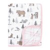 Hudson Baby Infant Girl 2Pc Muslin Tranquility Quilt Blanket, Winter Forest, One Size - 2 of 2