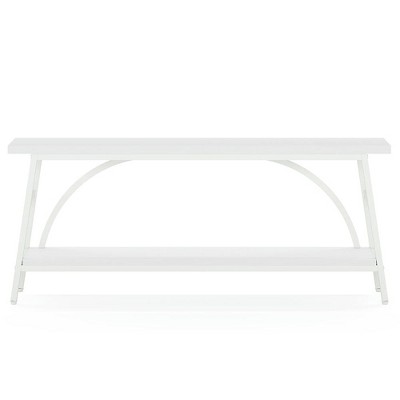 Resenkos Entryway Table, Console Sofa Table,2-Tier Console Table, 70.8" Sofa Table Hallway Table with Open Shelves,Rustic