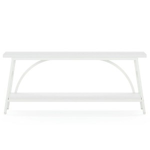 Resenkos Entryway Table, Console Sofa Table,2-Tier Console Table, 70.8" Sofa Table Hallway Table with Open Shelves,Rustic - 1 of 4