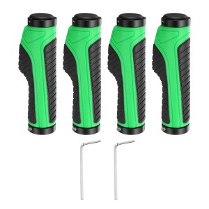 Unique Bargains Rubber Non-Slip Fit 7/8" Handlebar Grips 2 Pairs with Hex Wrench 5.28" - 1 of 4