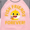 Girls' - Baby Shark - Fish Friends Forever Shirt Tail Raglan Graphic T-shirt - 2 of 4