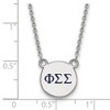 Black Bow Jewelry Sterling Silver Phi Sigma Sigma Greek Life Necklace 18 Inch - 2 of 4