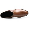 Santimon Men's Sleek Fashion Chelsea Ankle Boots, Pointed Toe, Side Zipper, Buckle Strap, Brown - 3 of 4