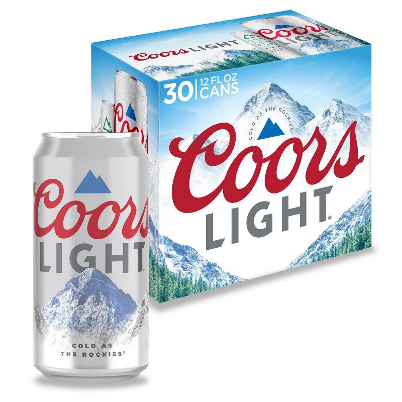 Coors Light Beer - 30pk/12 fl oz Cans, 1 of 11