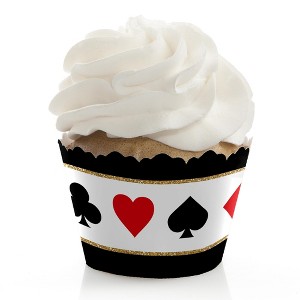 Big Dot of Happiness Las Vegas - Casino Party Decorations - Party Cupcake Wrappers - Set of 12 - 1 of 4