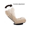 NicBex Modern Adjustable Lazy Sofa Chair Ergonomic Balcony Couch, Comfy Rotatable Lounge Chair for Bedroom, Living Room, White - 2 of 4