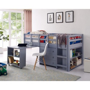 Home Imports Emporium Loft Bed with Desk and Drawers - 1 of 4