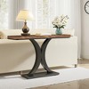 MAYEERTY 40" Console Table, Narrow Entryway Foyer Table with Geometric Base - 3 of 4