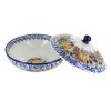 Blue Rose Polish Pottery C55 Ceramika Artystyczna Covered Bowl - 2 of 2
