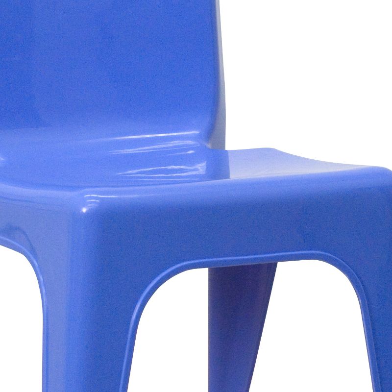 Flash Furniture 4 Pack Plastic Stackable School Chair with Carrying Handle and 11'' Seat Height, 5 of 11