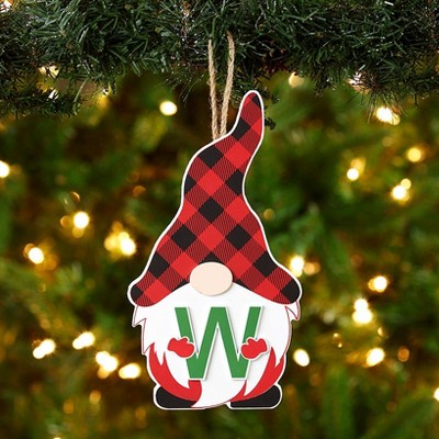 The Lakeside Collection Gnome Monogram Ornaments