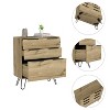 Okak 3-Drawer Dresser Organized Storage, Robust Steel Legs, Sleek Compact Design with Durable Top for Home/Office - 3 of 4