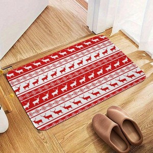 Christmas Deer Bathroom Rugs Winter Bath Mat Absorbent Non Slip Bathroom Mat Christmas Soft Floor Carpet 16x20 Inches - 1 of 1
