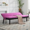 Aukfa 64.6" Futon Sofa Bed Convertible Sleeper, 5-Position Adjustable Backrest, Twin Size, Space-Saving Design for Home/Office/Guest Room - 3 of 4