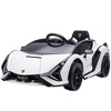 Aosom Lamborghini Licensed Kids Ride On Car, 12V Battery Powered Electric Sports Car Toy with Remote Control, Horn, Music, & Headlights - 4 of 4