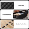 Modern Upholstered Bed Frame with Footboard, Adjustable Headboard, 4 Drawers Wooden and Slats Support - 3 of 4