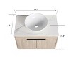 NicBex Floating Bathroom Vanity with 4 Styles Ceramic Basin,Bathroom Sink Vanity with Soft Close Doors,Bathroom Sink Cabinet for Bathroom,Oak - 3 of 4