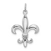 Black Bow Jewelry 14k White or Yellow Gold Solid 3D Fleur De Lis Pendant, 17mm (5/8 in) - 3 of 4