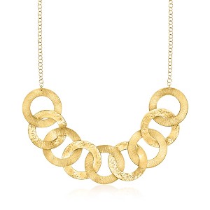 Ross-Simons Italian 18kt Gold Over Sterling Interlocking Circle Necklace Size 18 - 1 of 3