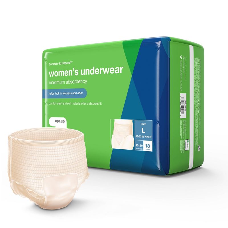 Incontinence Underwear for Women - Unscented - Maximum Absorbency - up & up™, 5 of 8