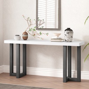 63'' Geometric Entryway Console Table with Solid Pine Legs for Hallway or Living Room-Baofuwish - 1 of 4