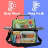 OPUX Insulated Dual Compartment Lunch Bag, Leakproof Soft Cooler Box Women Men Adult, Reusable Tote Pail Kids Boys Girls School - 2 of 4