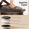 Captiva Designs 30 inch Swivel Bar Stools with Faux Leather Upholstered Seat & Rubberwood Frame & Wrap-Around Footrest - 4 of 4
