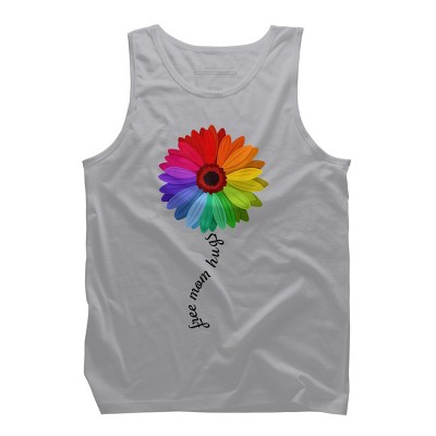 Adult Design By Humans Free Mom Hugs Pride Rainbow Sunflower By Avocato Tank Top
