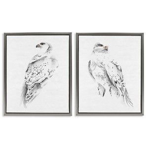 Stupell Industries White Hawk Winter Birds, 31" x 25" - 1 of 4