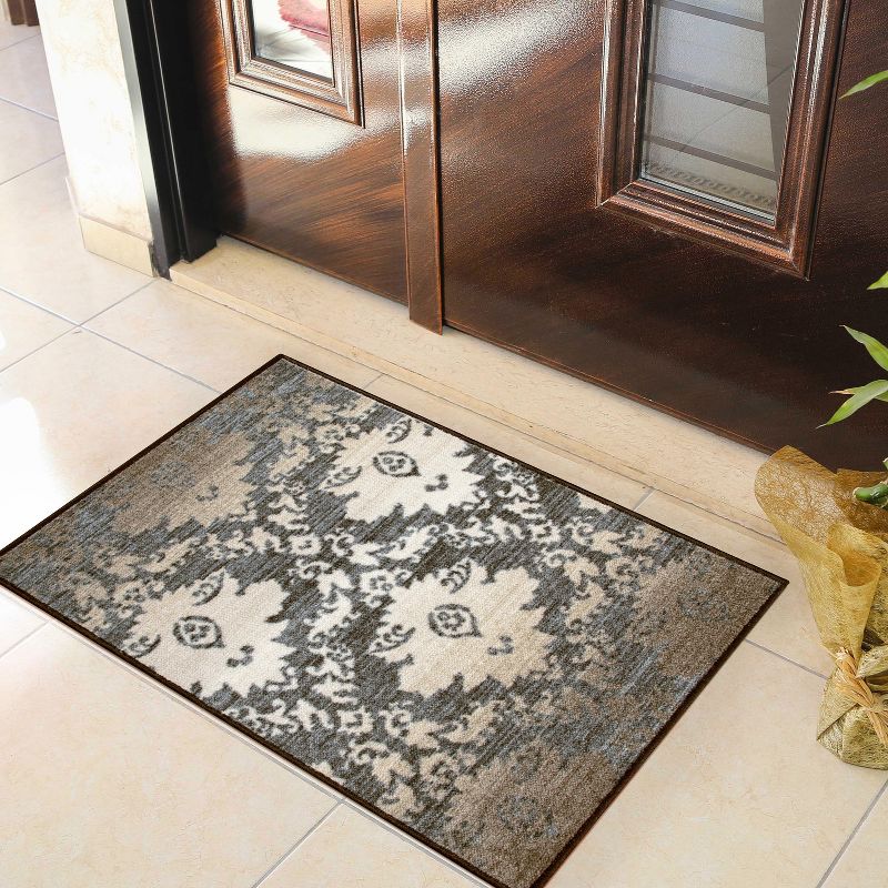 Vintage Medallion Scroll Non-Slip Washable Indoor Runner or Area Rug by Blue Nile Mills, 2 of 5