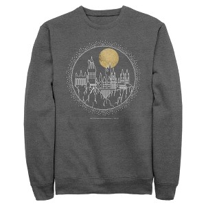 Men's Harry Potter Hogwarts Line Art Moonrise Sweatshirt - 1 of 4