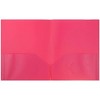 JAM 6pk POP 2 Pocket School Presentation Plastic Folders Pink: Stationery Supplies, 100 Sheet Capacity, Non-Pronged - image 2 of 4