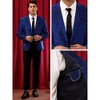 Lars Amadeus Men's Single Breasted Wedding Party Metallic Shiny Sport Coats - 4 of 4