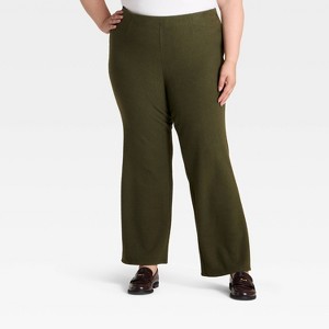 Women's Brushed Interlock Pull-On Pants - A New Day™ - 1 of 3