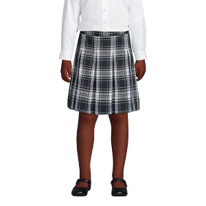 Lands' End School Uniform Kids Plaid Box Pleat Skirt Top of the Knee - 1 of 3