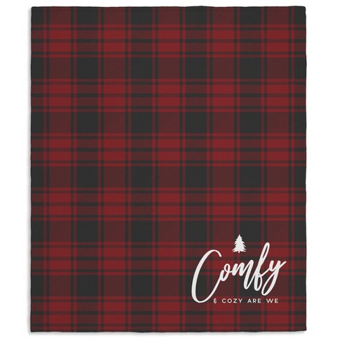 Personalization Mall Christmas Red Plaid Blanket 50 X 60