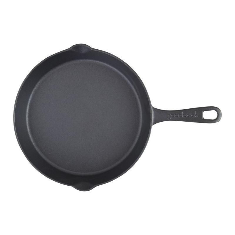 GoodCook 10&#34; Cast Iron Skillet Pan with Rim, 1 of 8