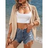 BLUEMING Women's Lightweight Summer Business Casual Cropped Short Sleeve Cardigan - 2 of 4
