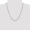 Black Bow Jewelry 2.4mm, 14k White Gold Hollow Round Box Chain Necklace - 2 of 4