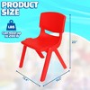 Playkidiz Kids Plastic Chair Set of 2- Preschool Chairs for Toddlers Kids 20.5" H - Red - 4 of 4