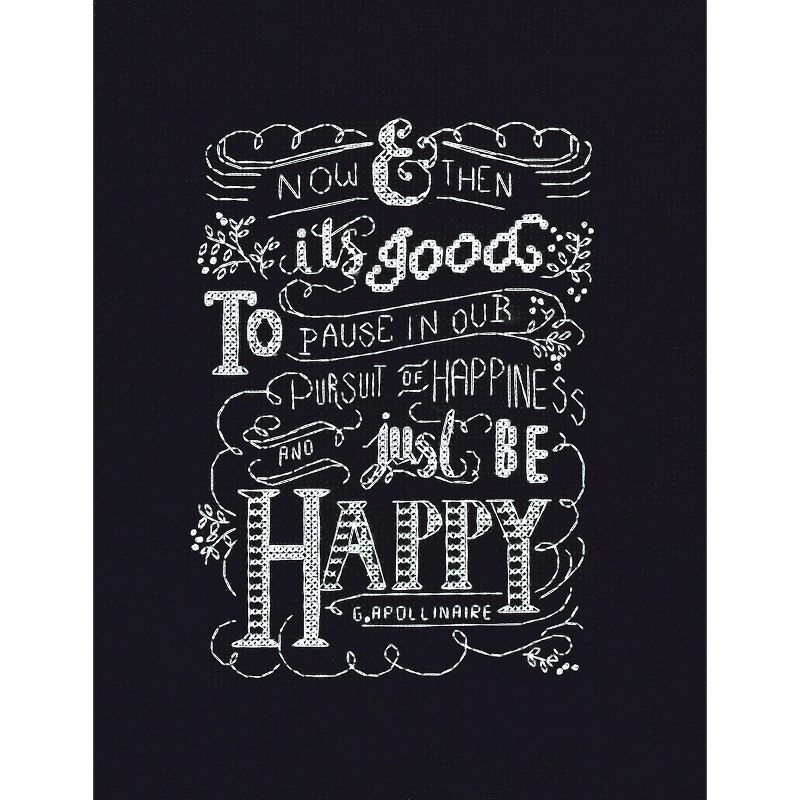 Design Works Counted Cross Stitch Kit 8"X10"-Just Be Happy (14 Count), 2 of 3