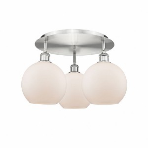 Athens - 3 Light Flush Mount In Industrial Style-10.5 Inches Tall and 19.75 Inches Wide - 1 of 1