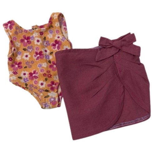 Doll Clothes Superstore Bathing Suit With Skirt Fits 14 Inch Baby Alive And  Little Baby Dolls