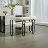 MAYEERTY Modern Loveseat - Chenille 2-Seater Sofa with Metal Legs - Living Room/Office (Beige Chenille) - 3 of 4